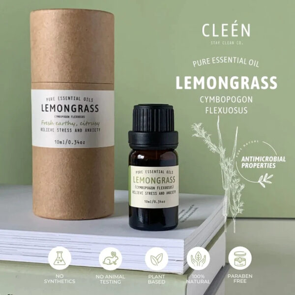 CLEEN ESSENTIAL OILS LEMONGRASS 10ML (柠檬草精油)-1