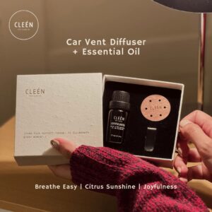 CLEÉN Car Vent Diffuser + EO Bundle-1